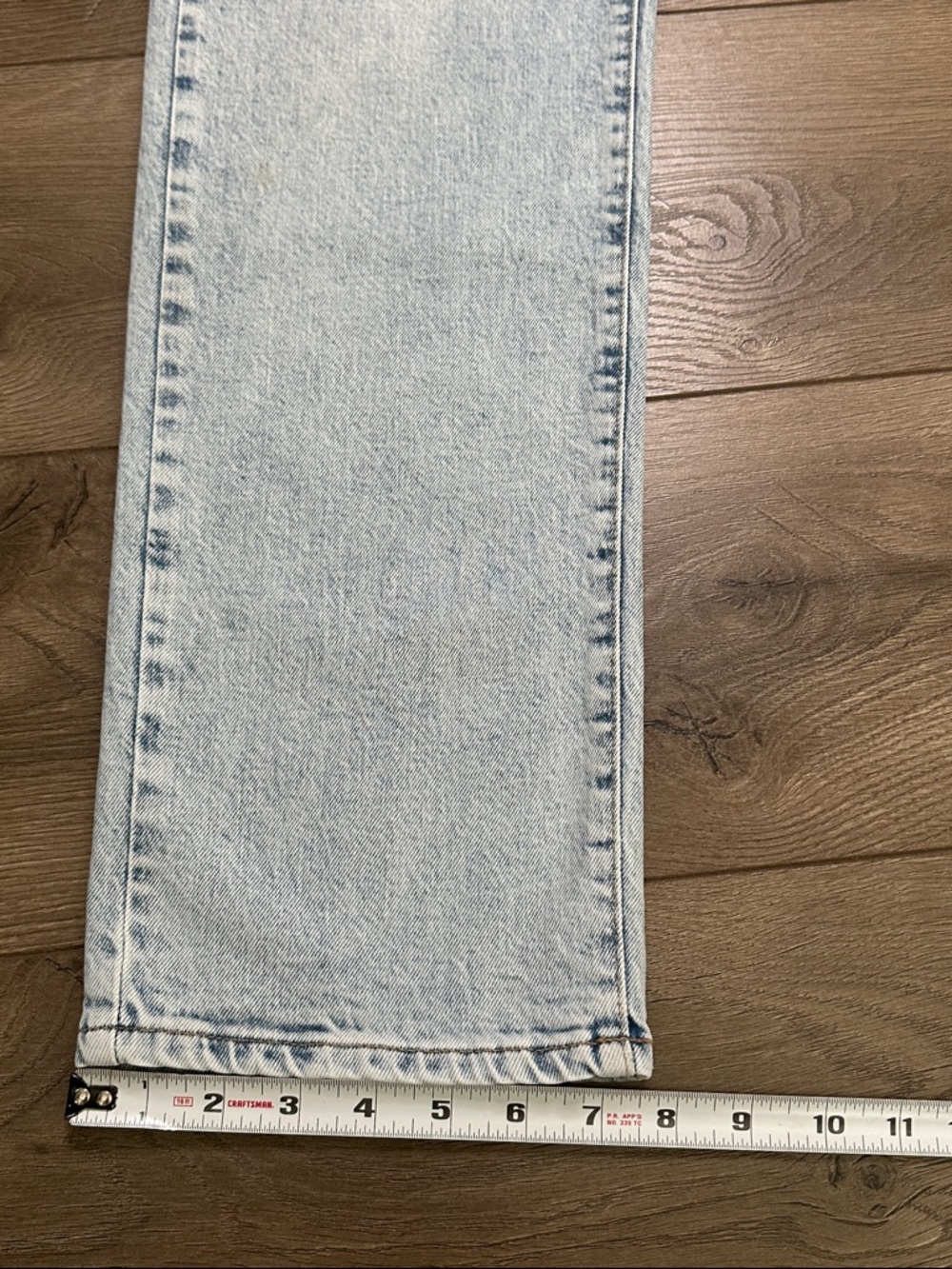 Mavi Marcus 31” Slim Straight Leg Stretch Light Wash Blue Jeans Size 34 - Picture 12 of 13